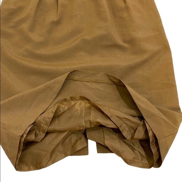 SK & Company Brown Vintage 90’s Linen Blend Pencil Skirt, Petite Size 4 - Picture 6 of 11